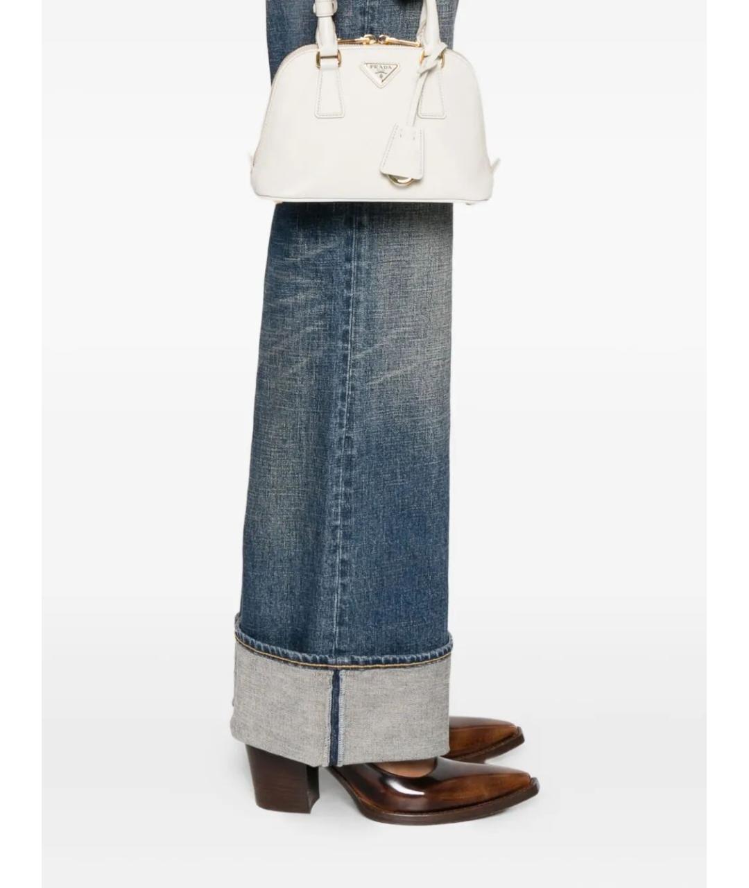 PRADA Белая кожаная сумка тоут, фото 2