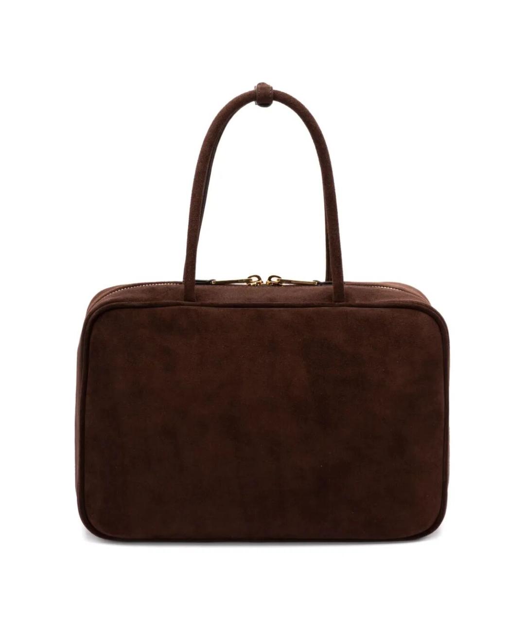 MIU MIU Коричневая замшевая сумка тоут, фото 3