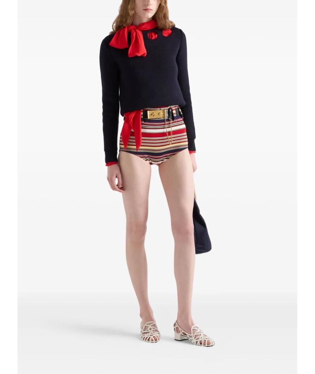 PRADA Красная шелковая блузы, фото 4