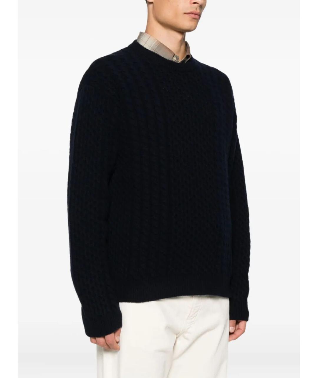 PRADA Темно-синий шерстяной джемпер / свитер, фото 5
