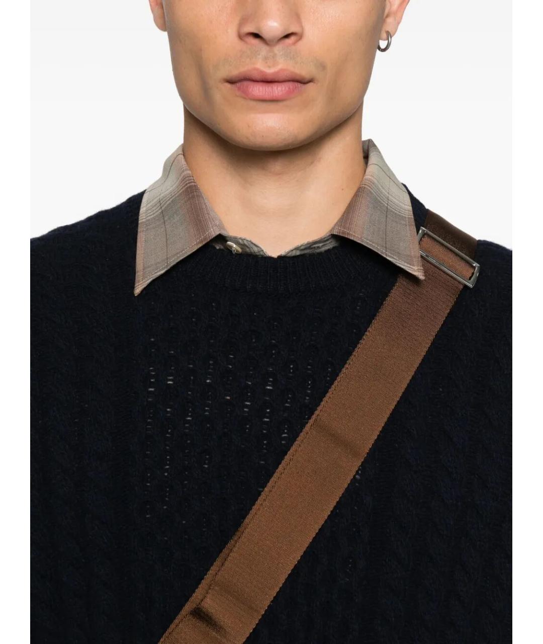 PRADA Темно-синий шерстяной джемпер / свитер, фото 4