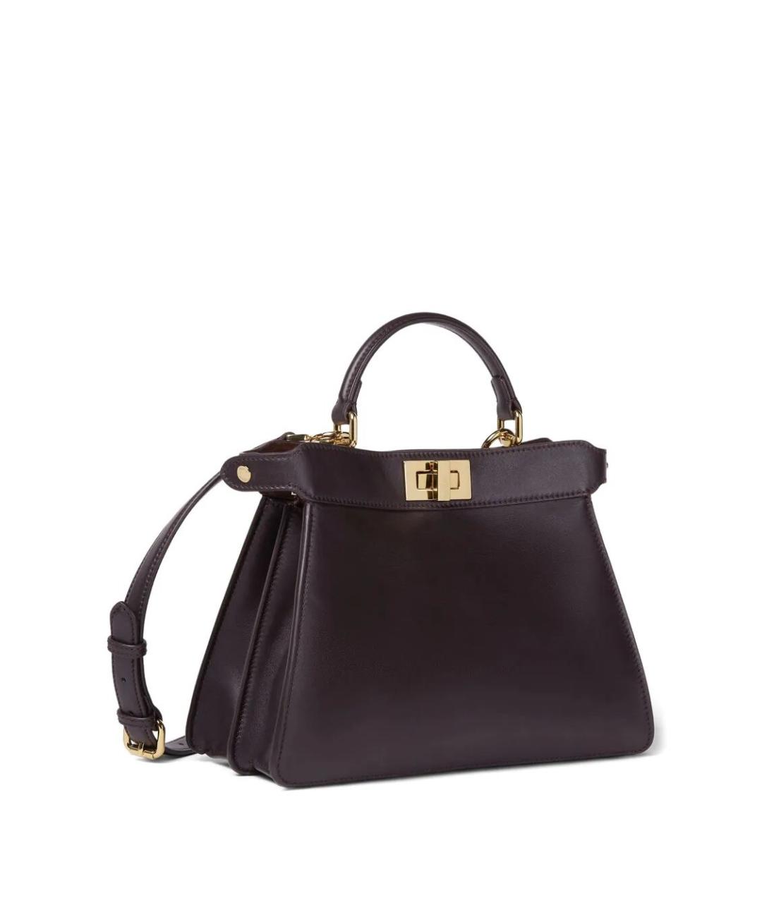 FENDI Коричневая кожаная сумка тоут, фото 3