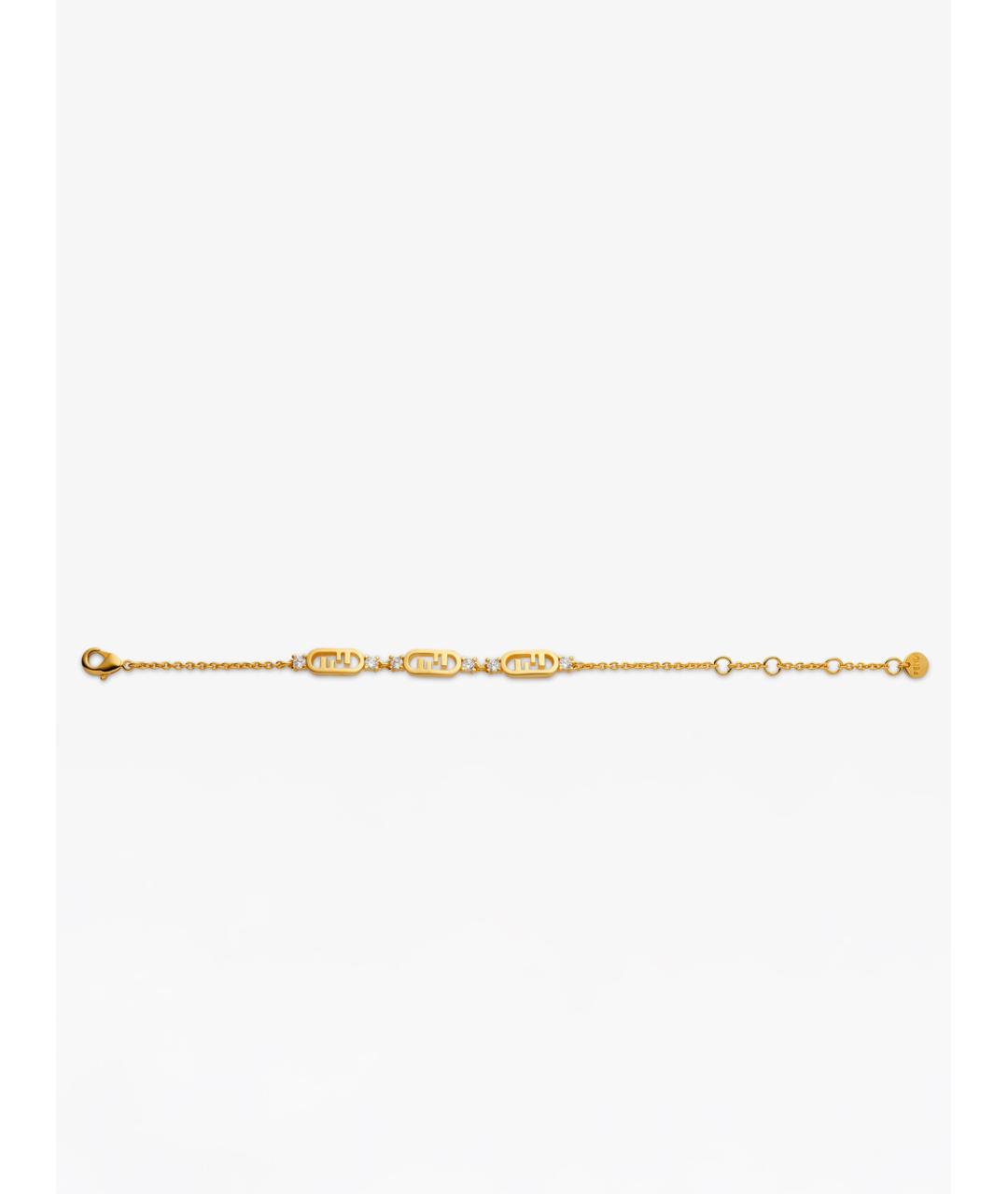 FENDI Золотой латунный браслет, фото 2