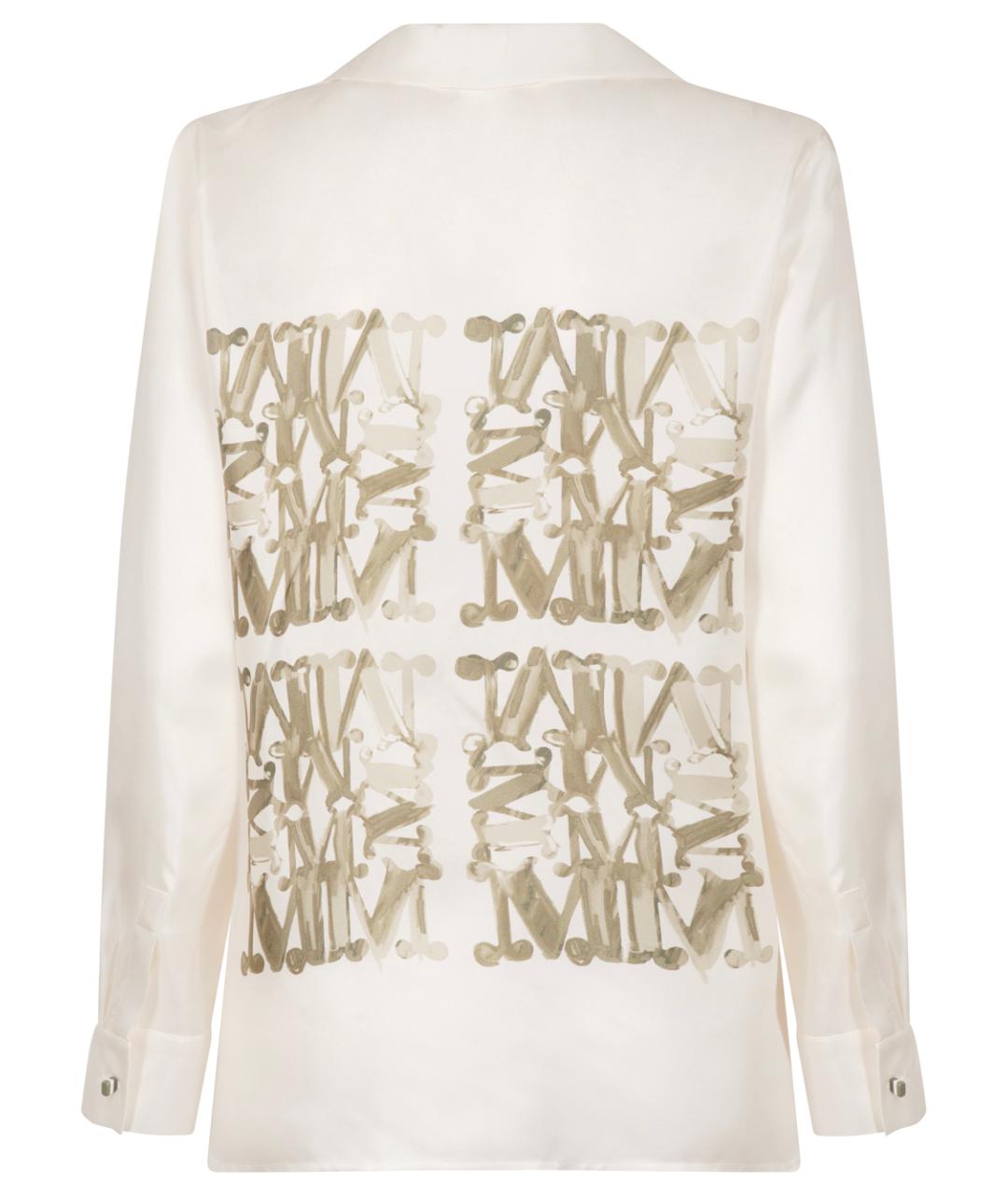 MAX MARA Бежевая шелковая рубашка, фото 2