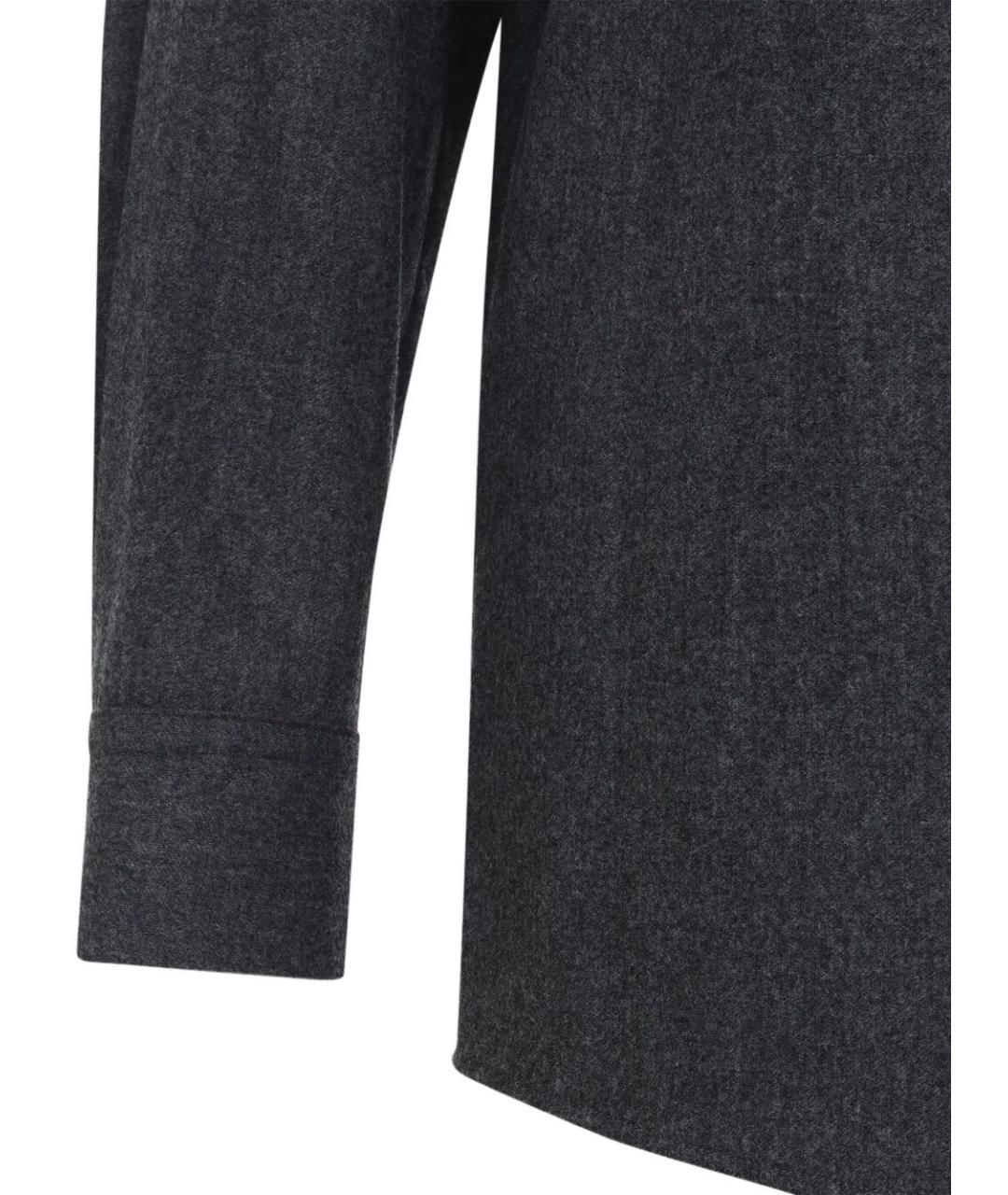 KHAITE Серая шерстяная рубашка, фото 4