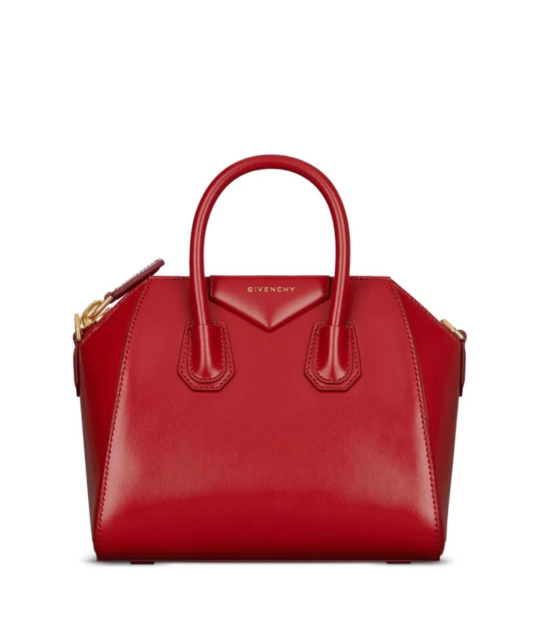 GIVENCHY Красная кожаная сумка тоут, фото 1