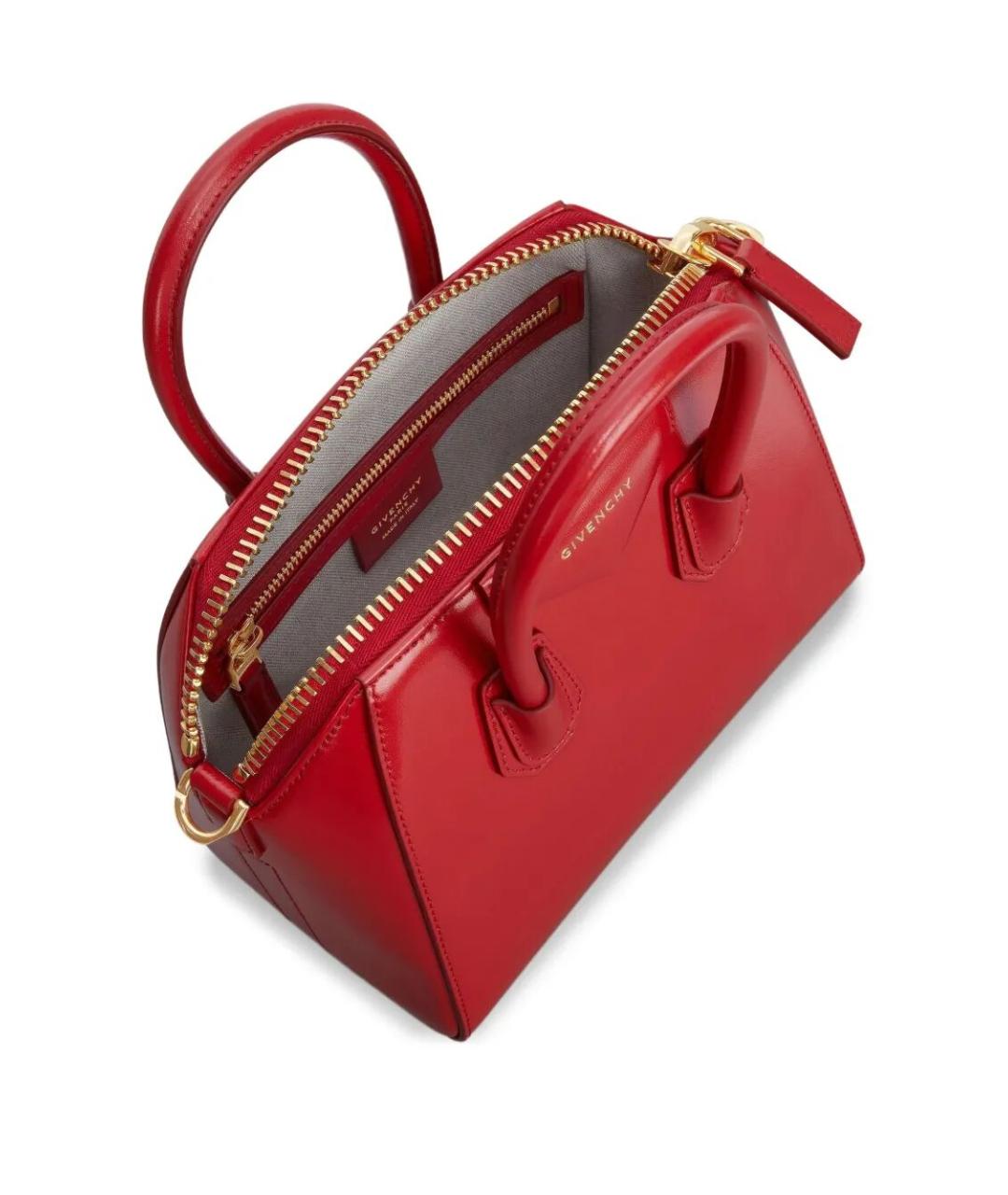 GIVENCHY Красная кожаная сумка тоут, фото 4