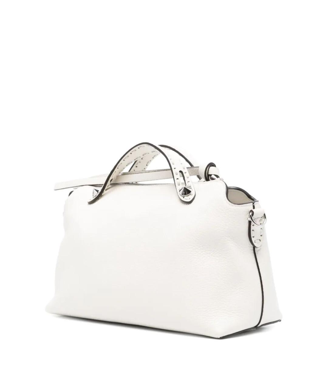 FENDI Белая кожаная сумка тоут, фото 4