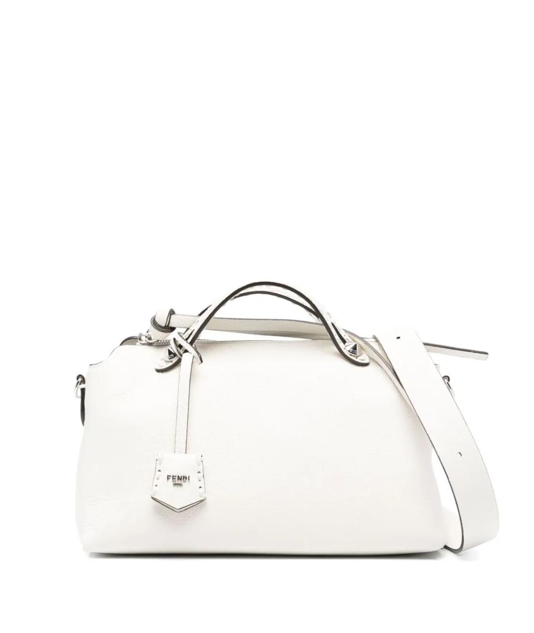 FENDI Белая кожаная сумка тоут, фото 1