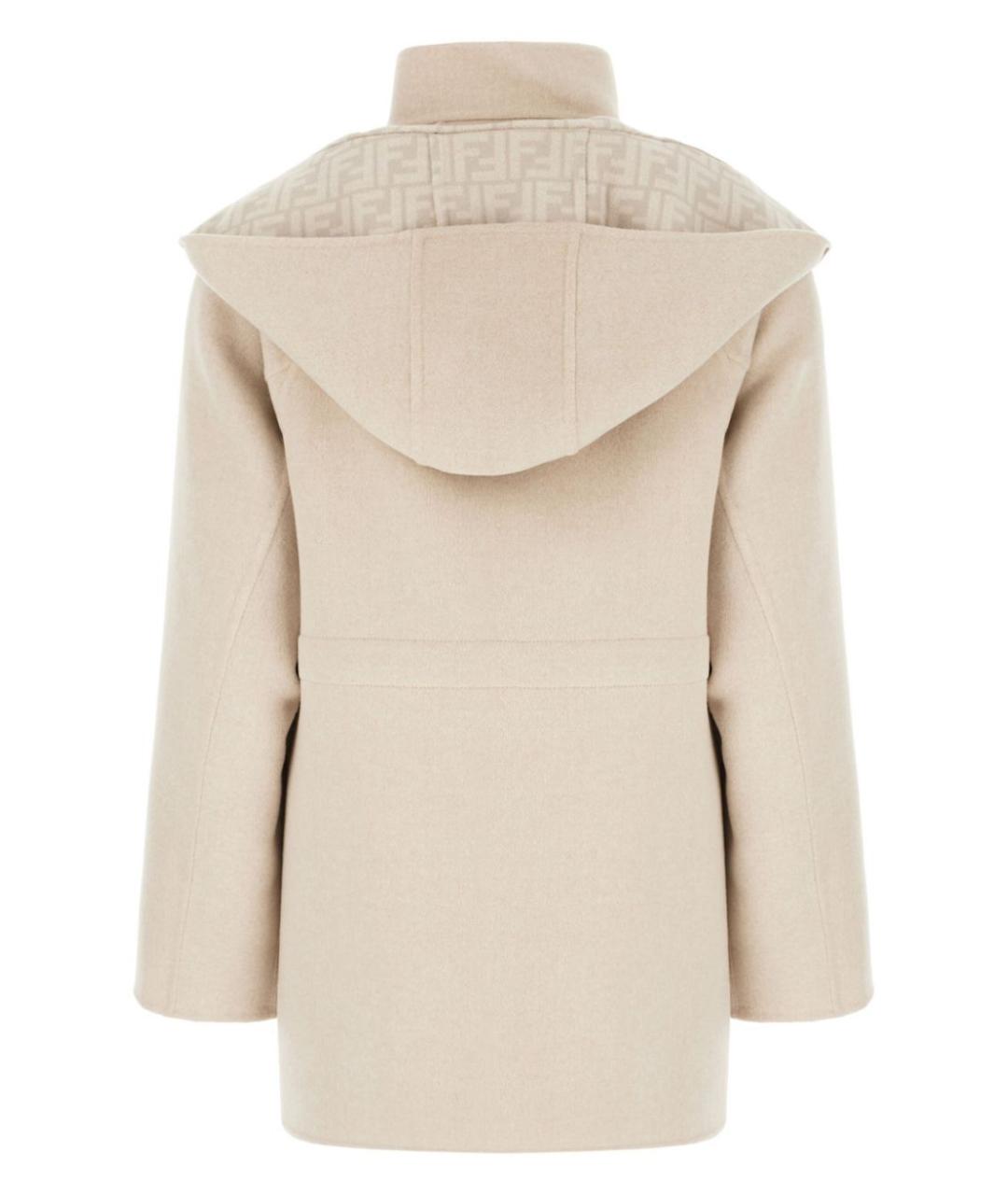 FENDI Бежевое шерстяное пальто, фото 2