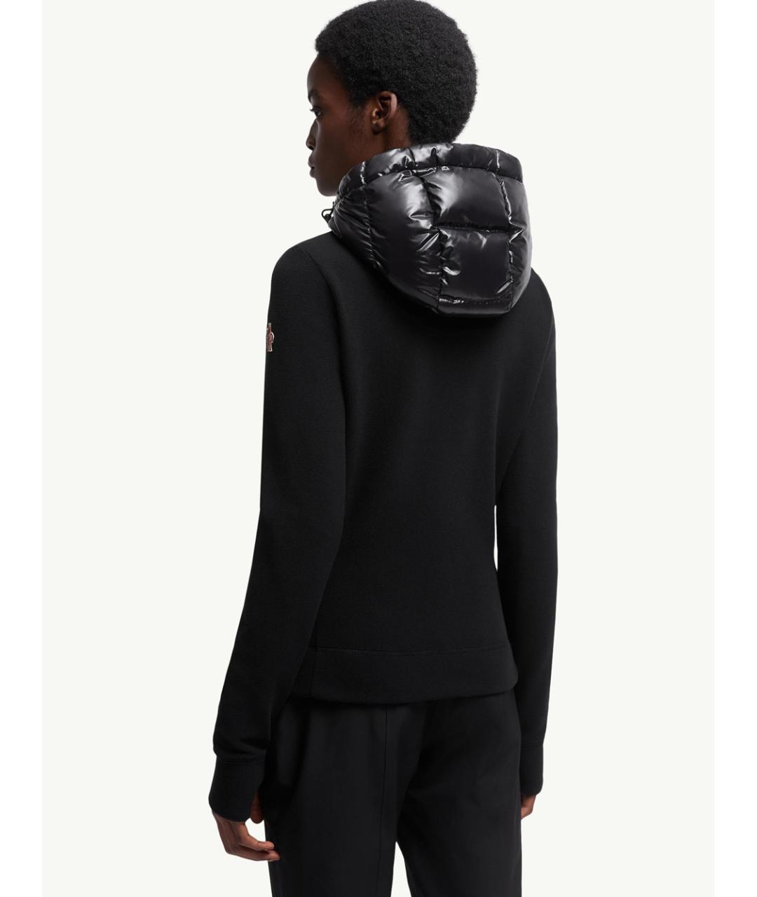 MONCLER Черная полиэстеровая куртка, фото 3