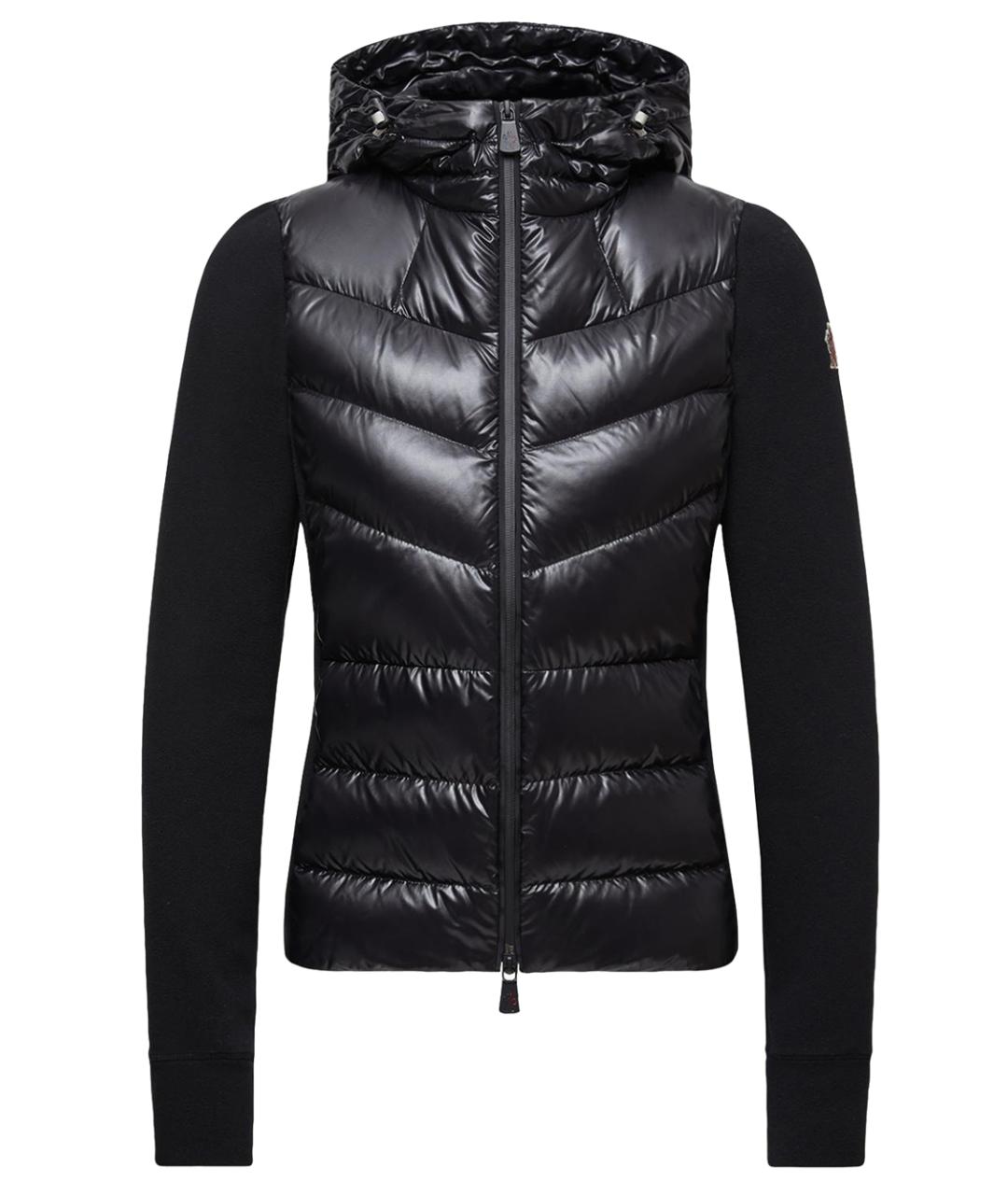 MONCLER Черная полиэстеровая куртка, фото 1