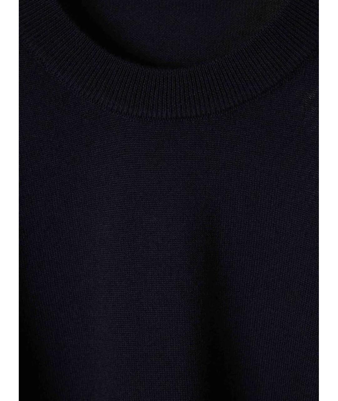 STONE ISLAND Темно-синий шерстяной джемпер / свитер, фото 3