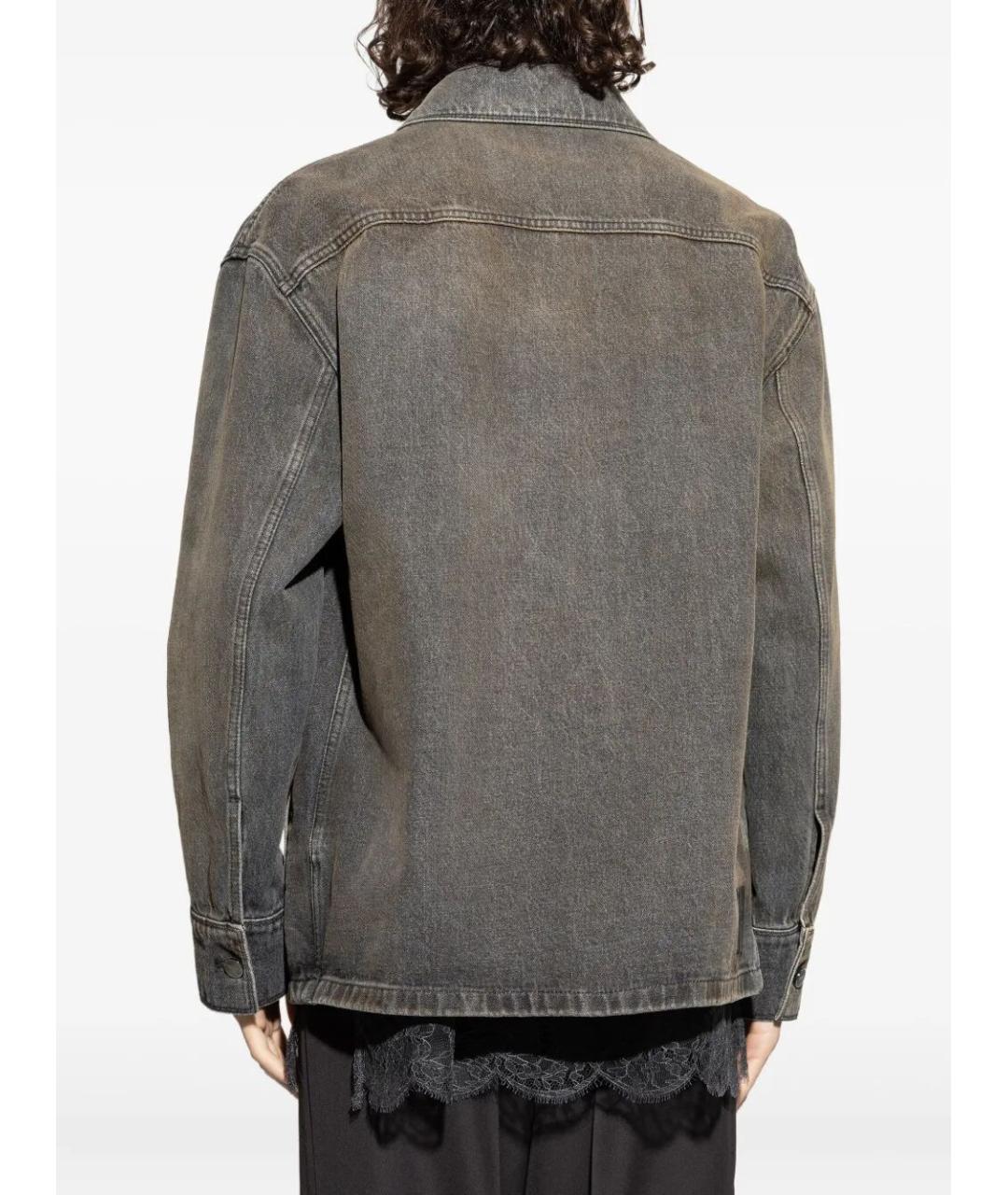 FENDI Серая хлопковая кэжуал рубашка, фото 5