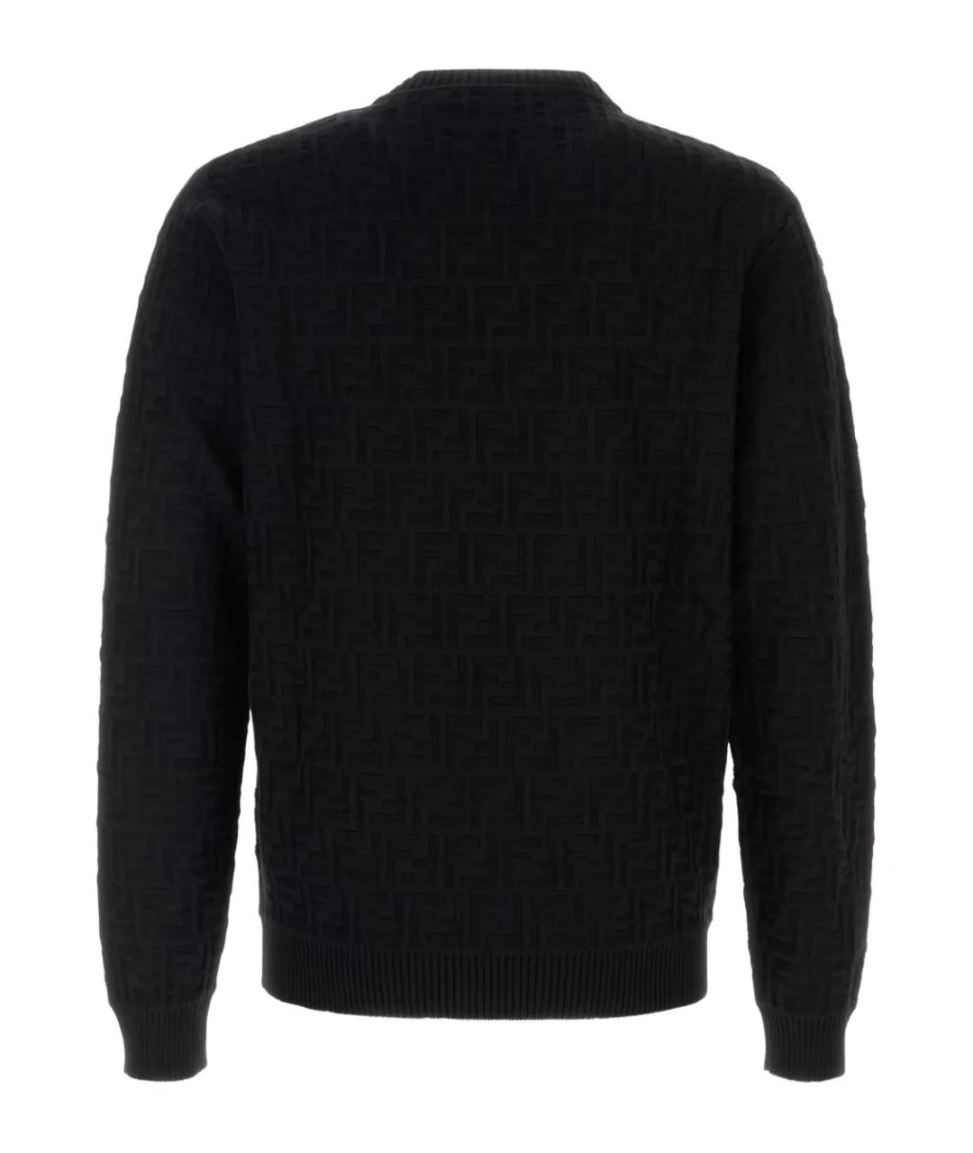 FENDI Черный хлопковый джемпер / свитер, фото 2