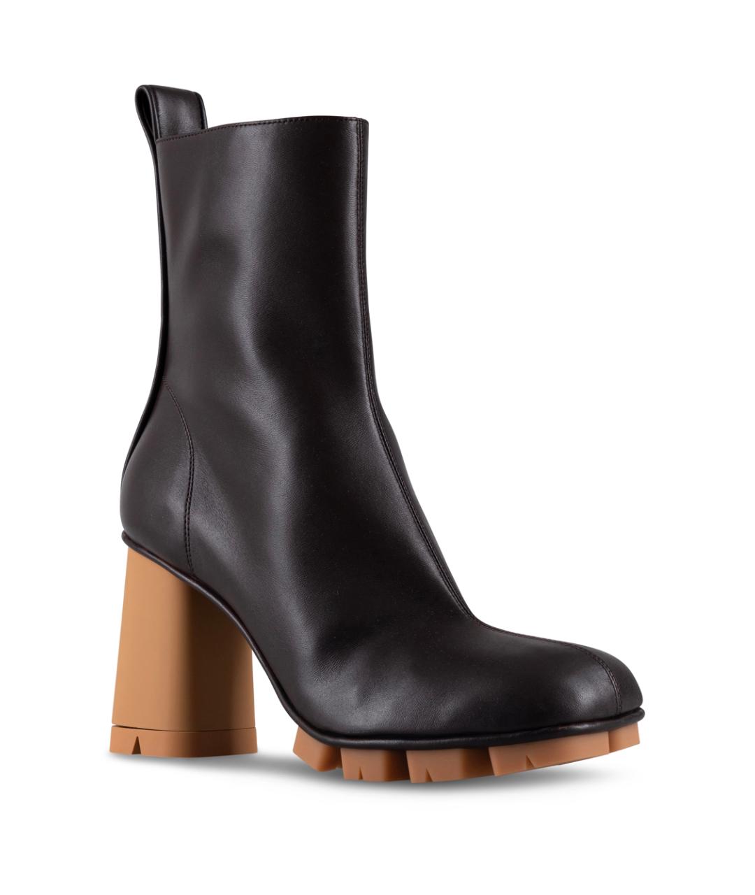 BOTTEGA VENETA Коричневые кожаные ботинки, фото 3