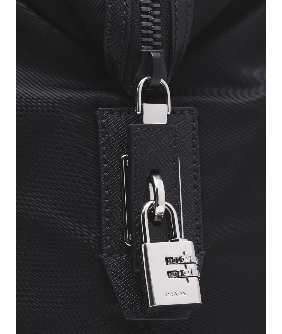 PRADA Черная синтетическая сумка тоут, фото 4
