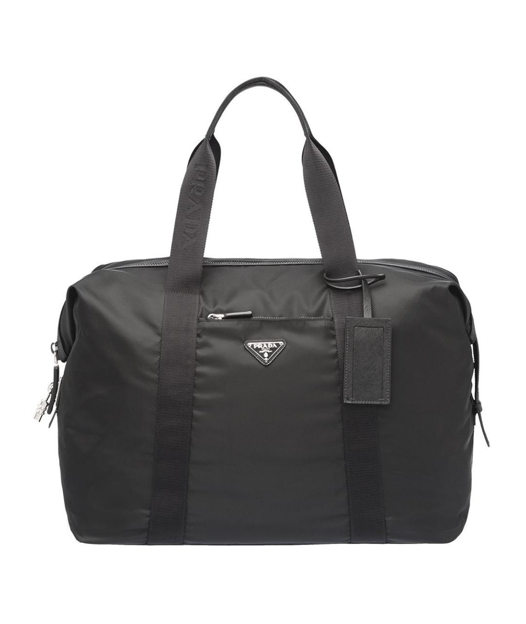 PRADA Черная синтетическая сумка тоут, фото 1