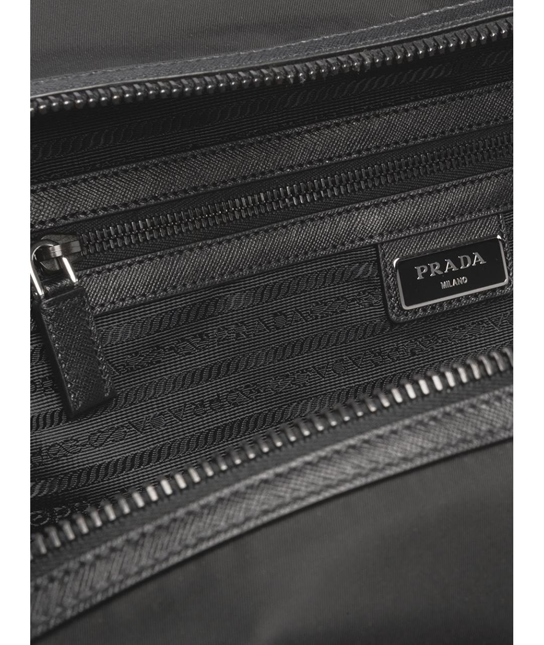 PRADA Черная синтетическая сумка тоут, фото 5