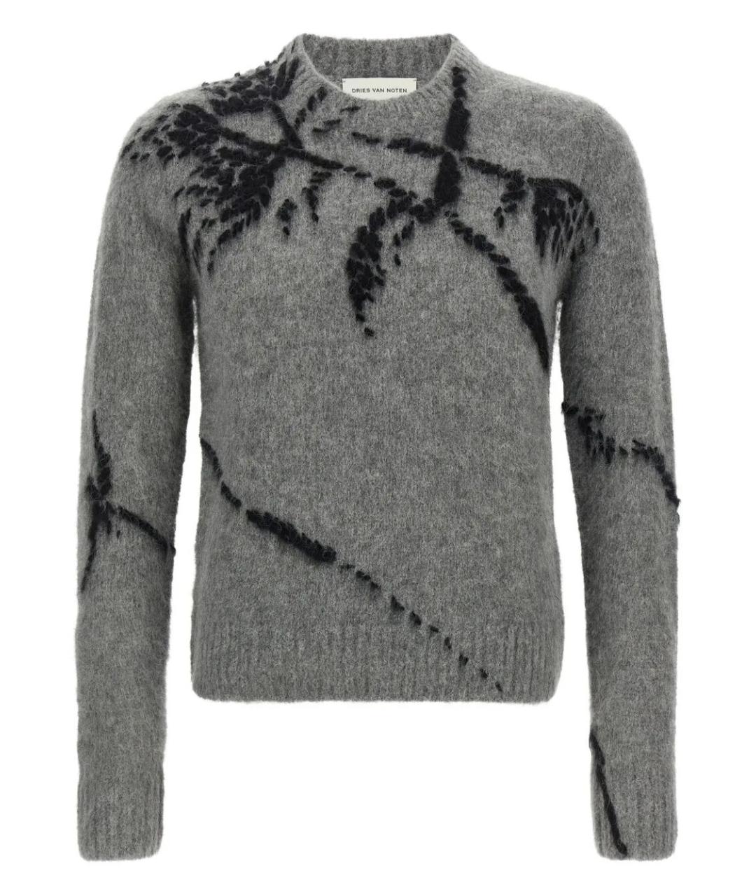DRIES VAN NOTEN Серый шерстяной джемпер / свитер, фото 1