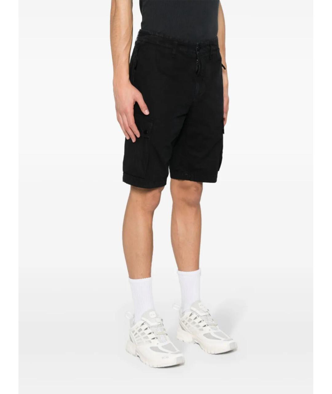 STONE ISLAND Темно-синие хлопковые шорты, фото 2