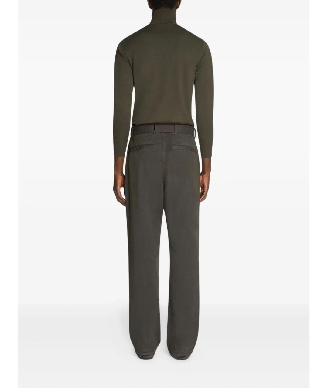 DRIES VAN NOTEN Хаки шерстяная водолазка, фото 3