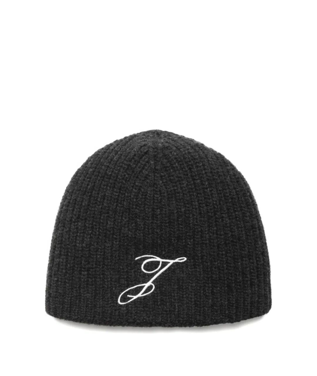 JACQUEMUS Антрацитовая шерстяная шапка, фото 1