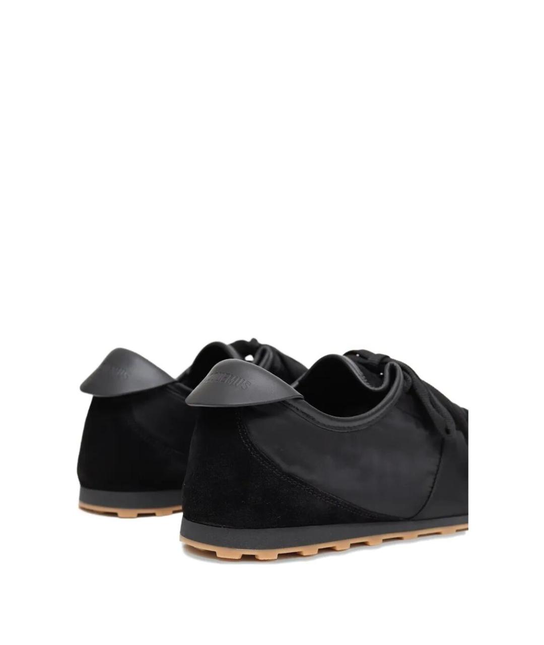 JACQUEMUS Черные текстильные низкие кроссовки / кеды, фото 3