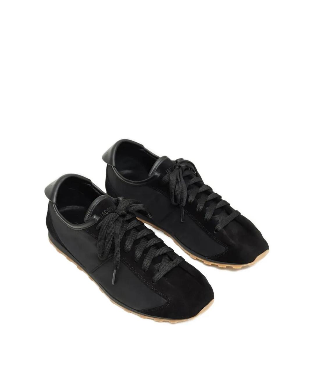 JACQUEMUS Черные текстильные низкие кроссовки / кеды, фото 2