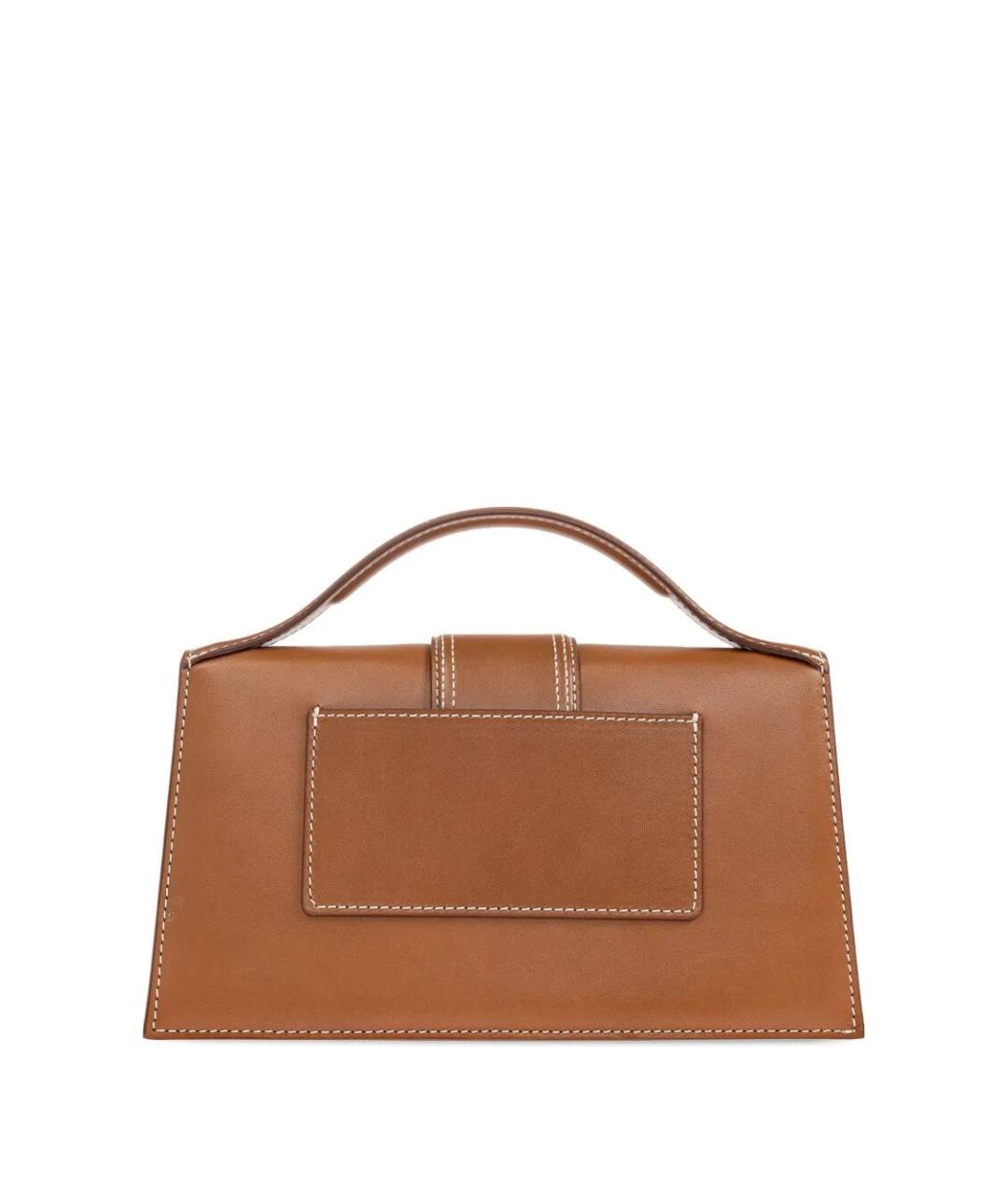 JACQUEMUS Коричневая кожаная сумка тоут, фото 2