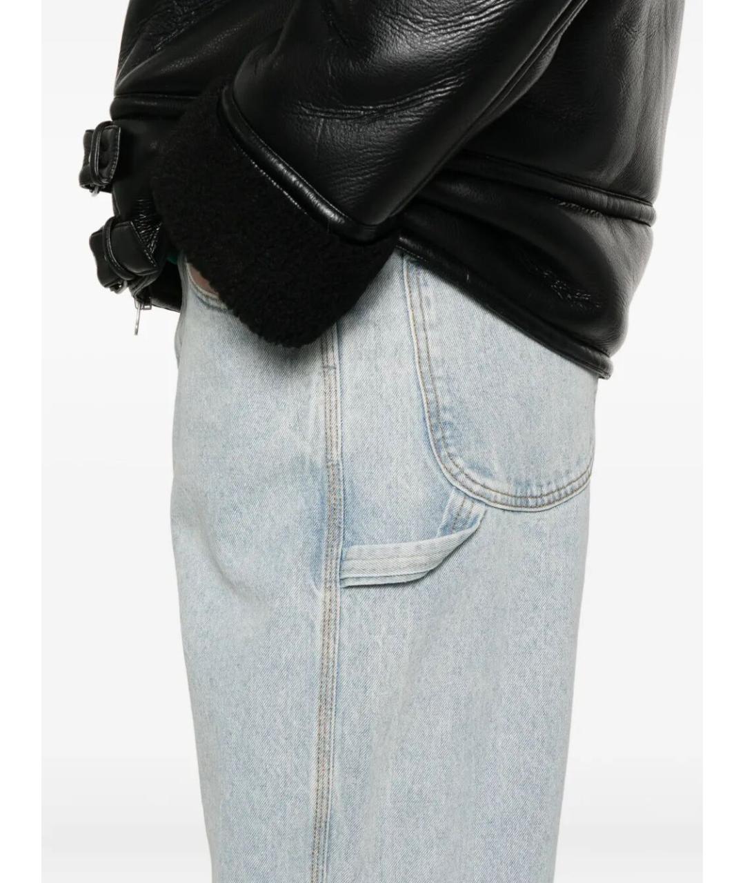 MSGM Голубые хлопковые прямые джинсы, фото 5