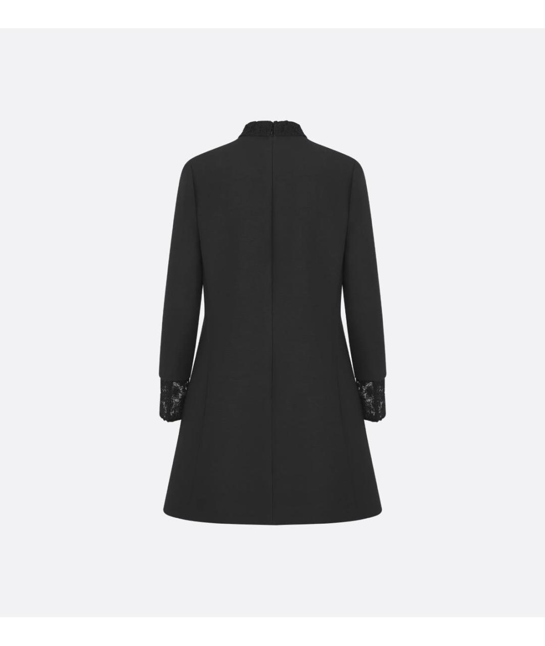 CHRISTIAN DIOR Черное шерстяное повседневное платье, фото 2