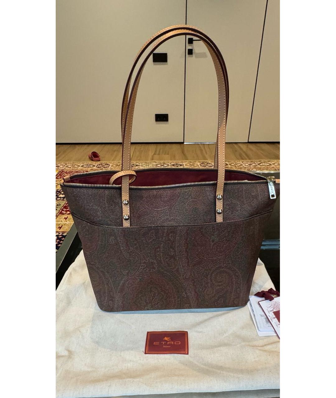 ETRO Коричневая сумка тоут, фото 5