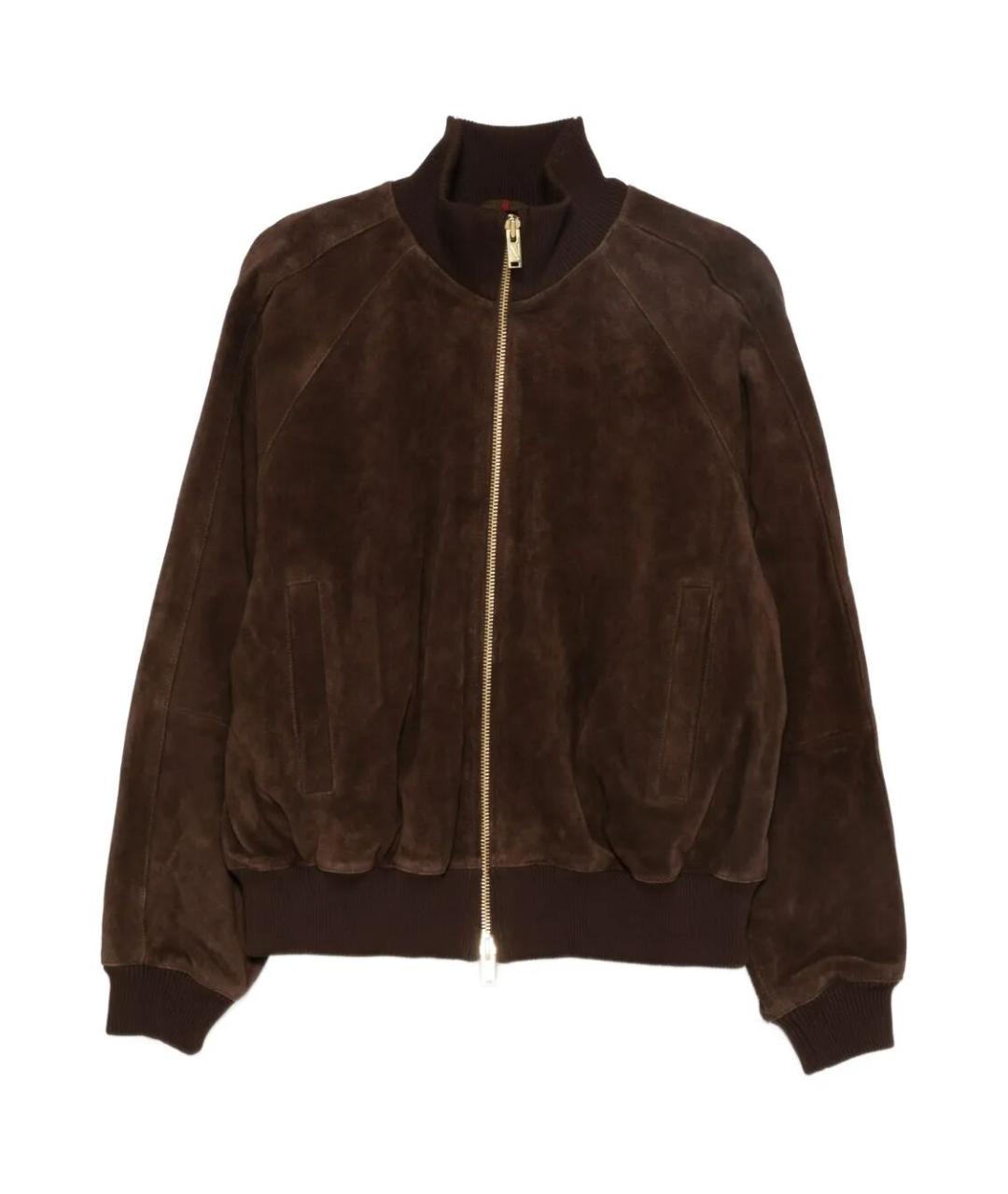 BARRACUTA Коричневая замшевая куртка, фото 1