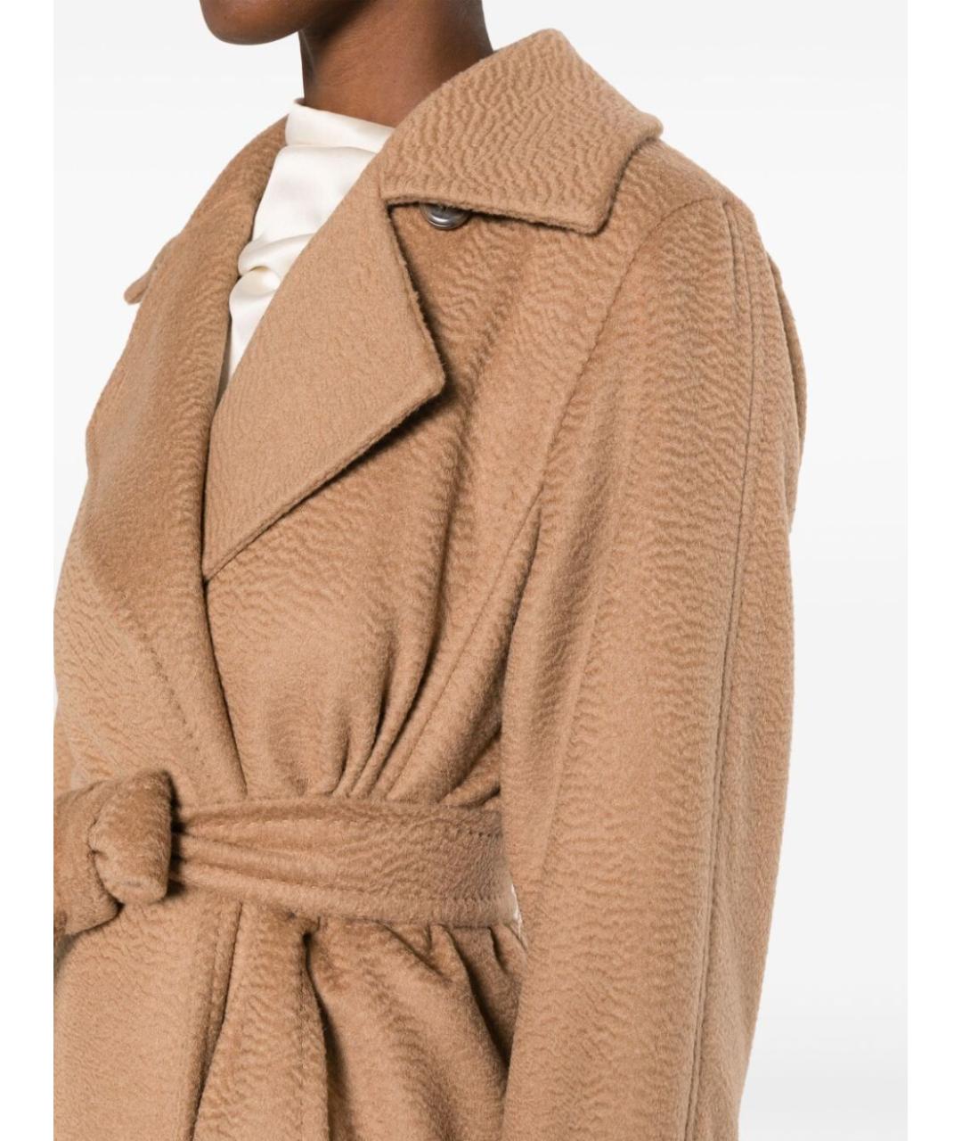 MAX MARA Бежевое шерстяное пальто, фото 3