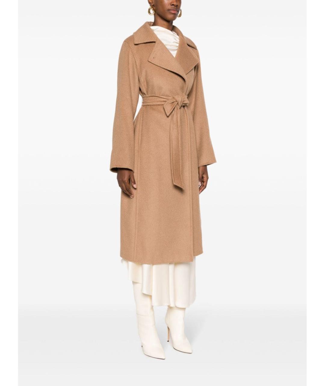 MAX MARA Бежевое шерстяное пальто, фото 4