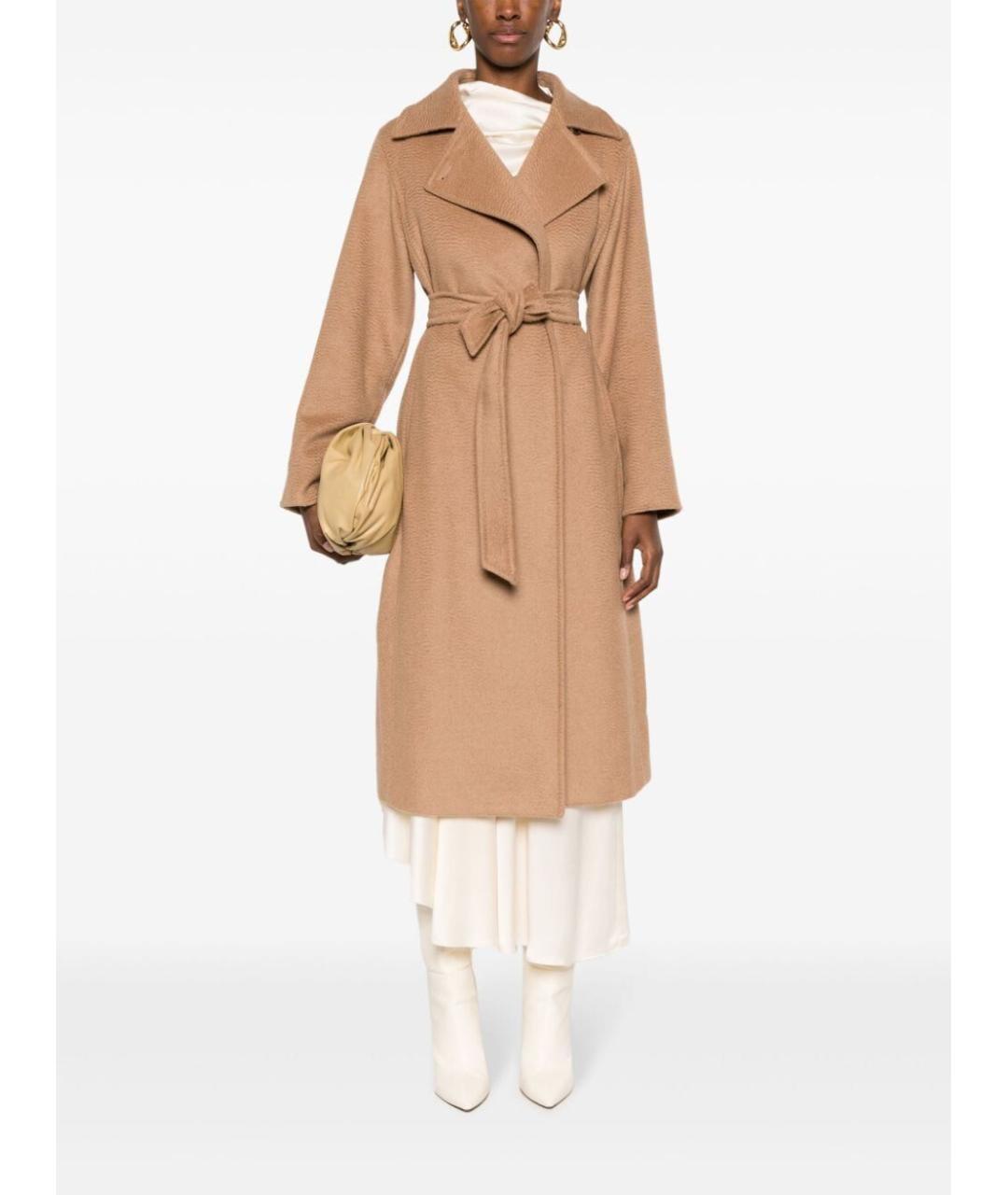 MAX MARA Бежевое шерстяное пальто, фото 2