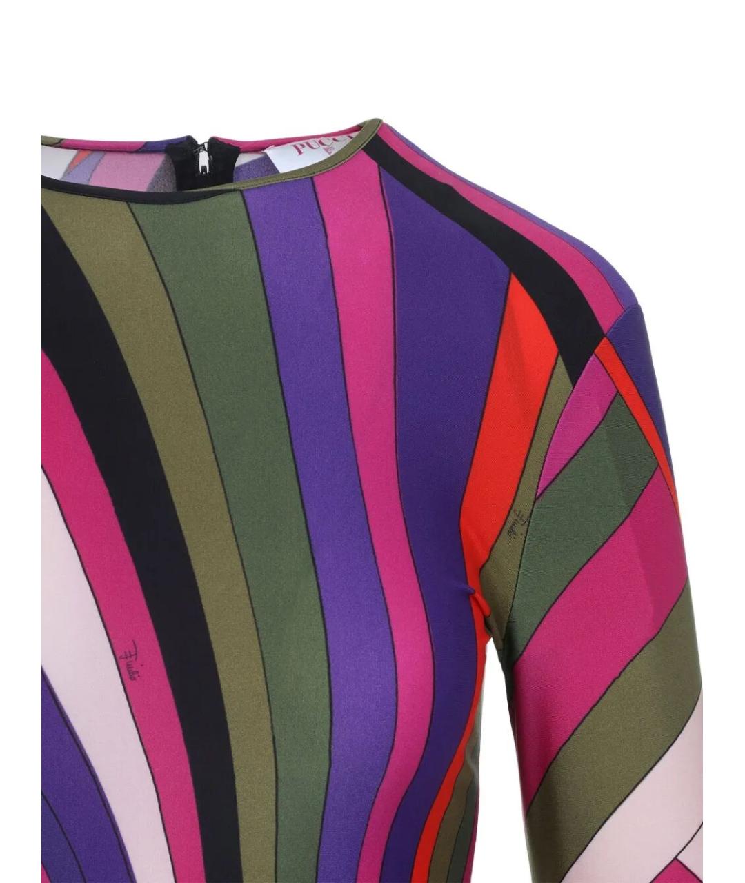 PUCCI Мульти полиамидовое платье, фото 4