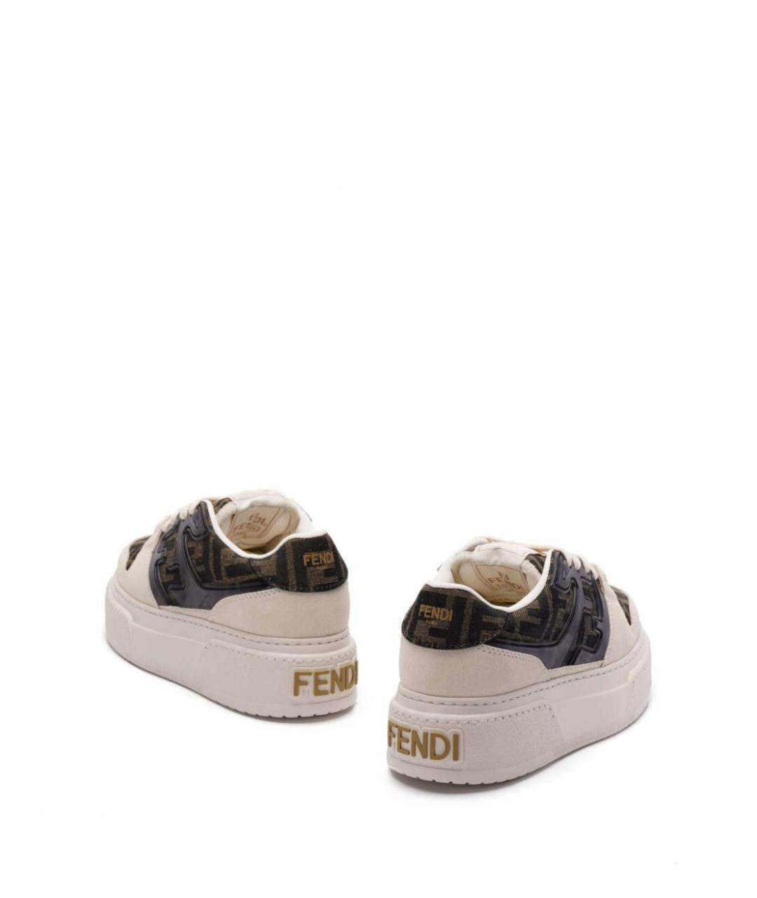 FENDI Мульти текстильные кеды, фото 4