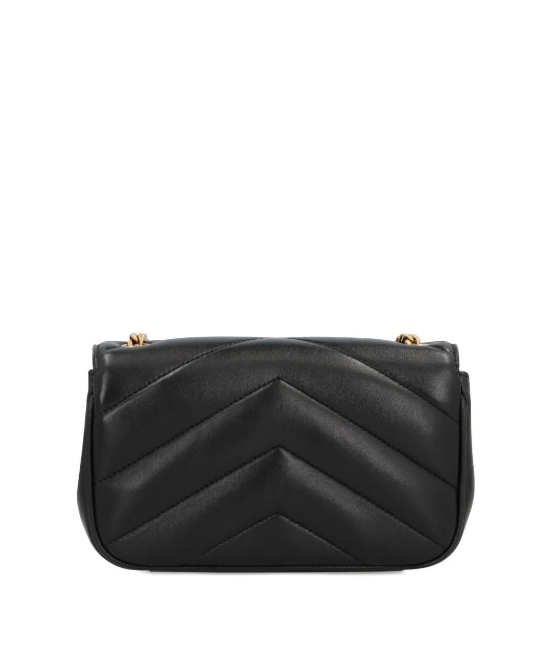 SAINT LAURENT Черная кожаная сумка через плечо, фото 4