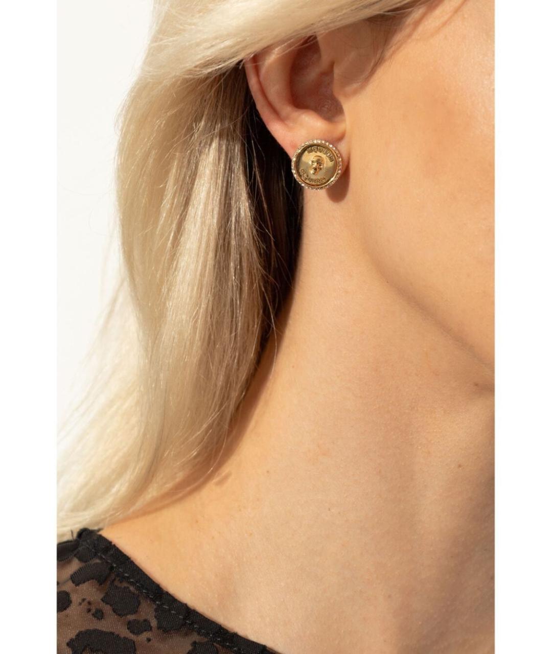 ALEXANDER MCQUEEN Золотые латунные серьги, фото 2