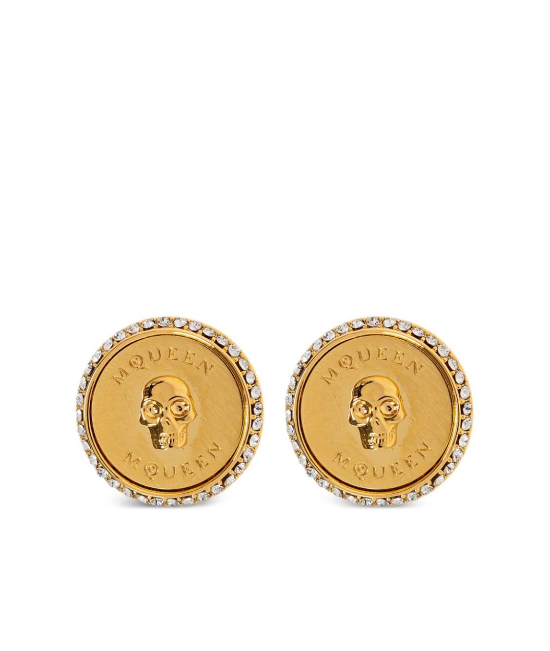 ALEXANDER MCQUEEN Золотые латунные серьги, фото 1