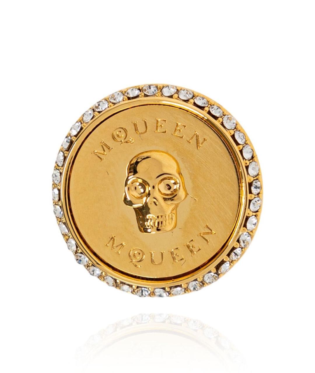 ALEXANDER MCQUEEN Золотые латунные серьги, фото 3