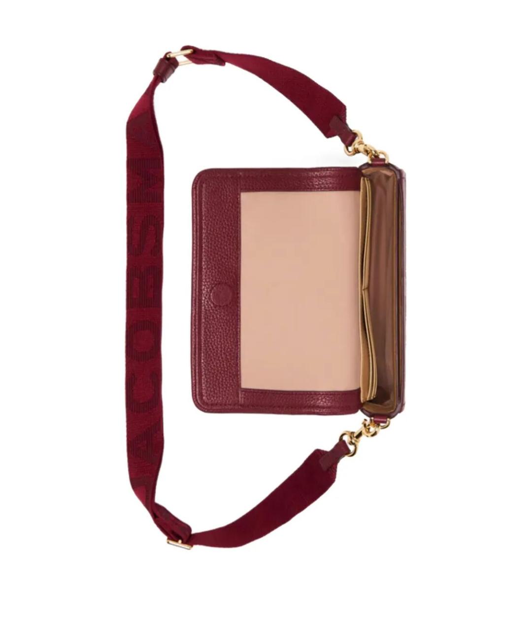 MARC JACOBS Бордовая кожаная сумка через плечо, фото 3
