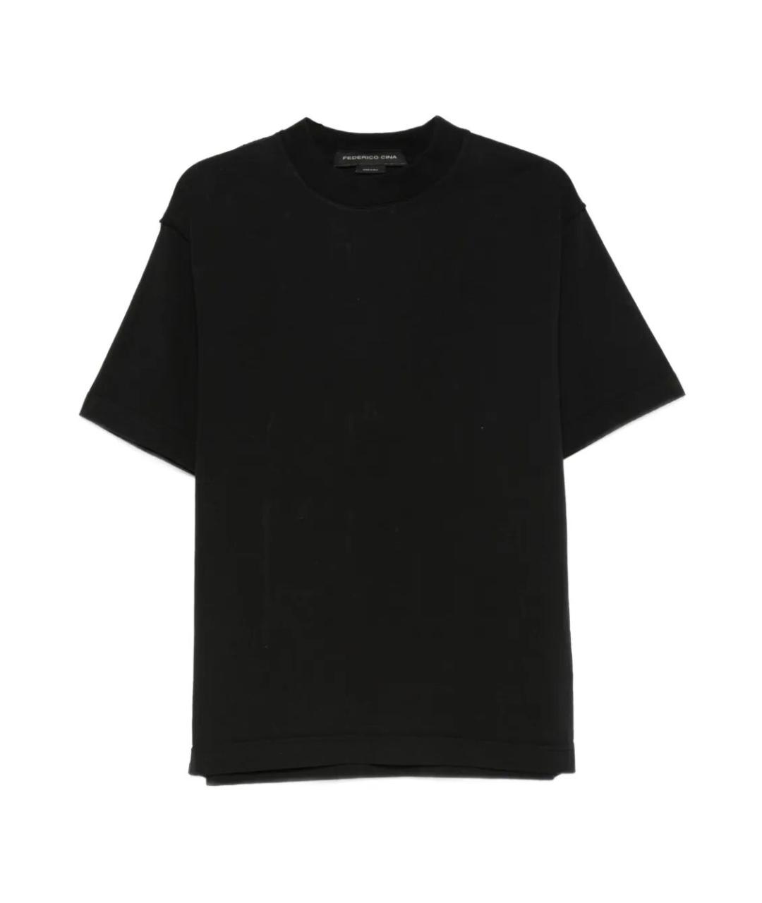 FEDERICO CINA Черная хлопковая футболка, фото 1