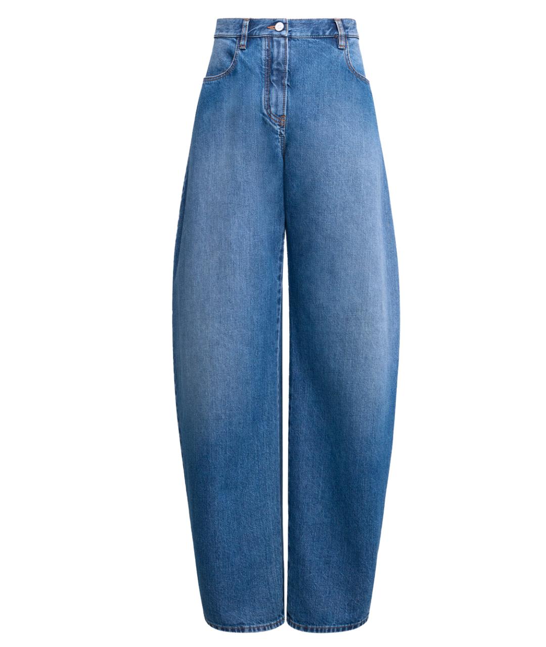 ALAIA Голубые хлопковые прямые джинсы, фото 1