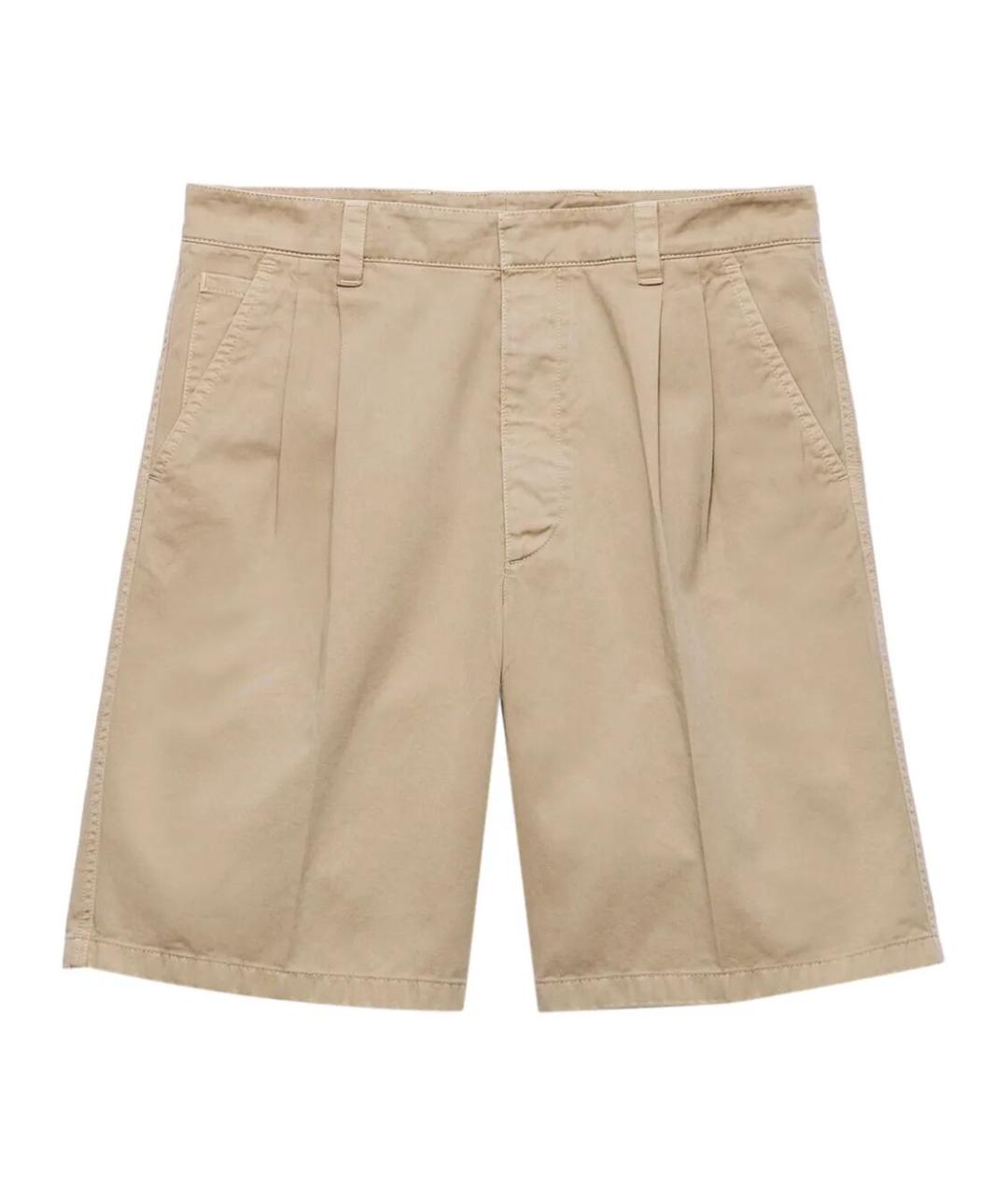 PRADA Бежевые хлопковые шорты, фото 1