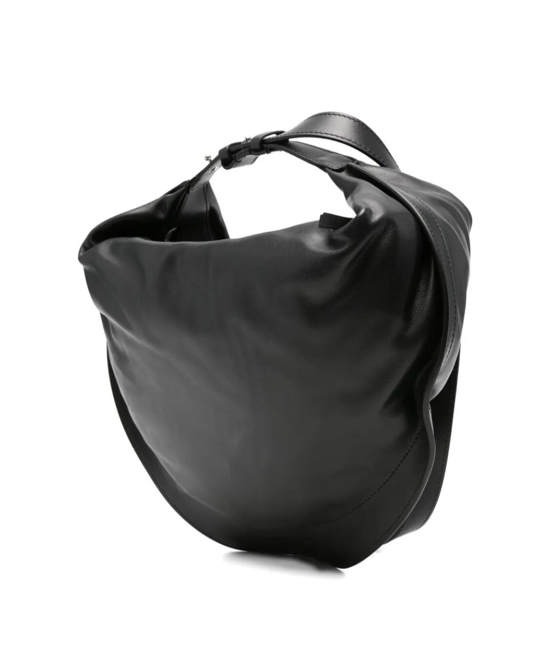 FEDERICO CINA Черная кожаная сумка через плечо, фото 3