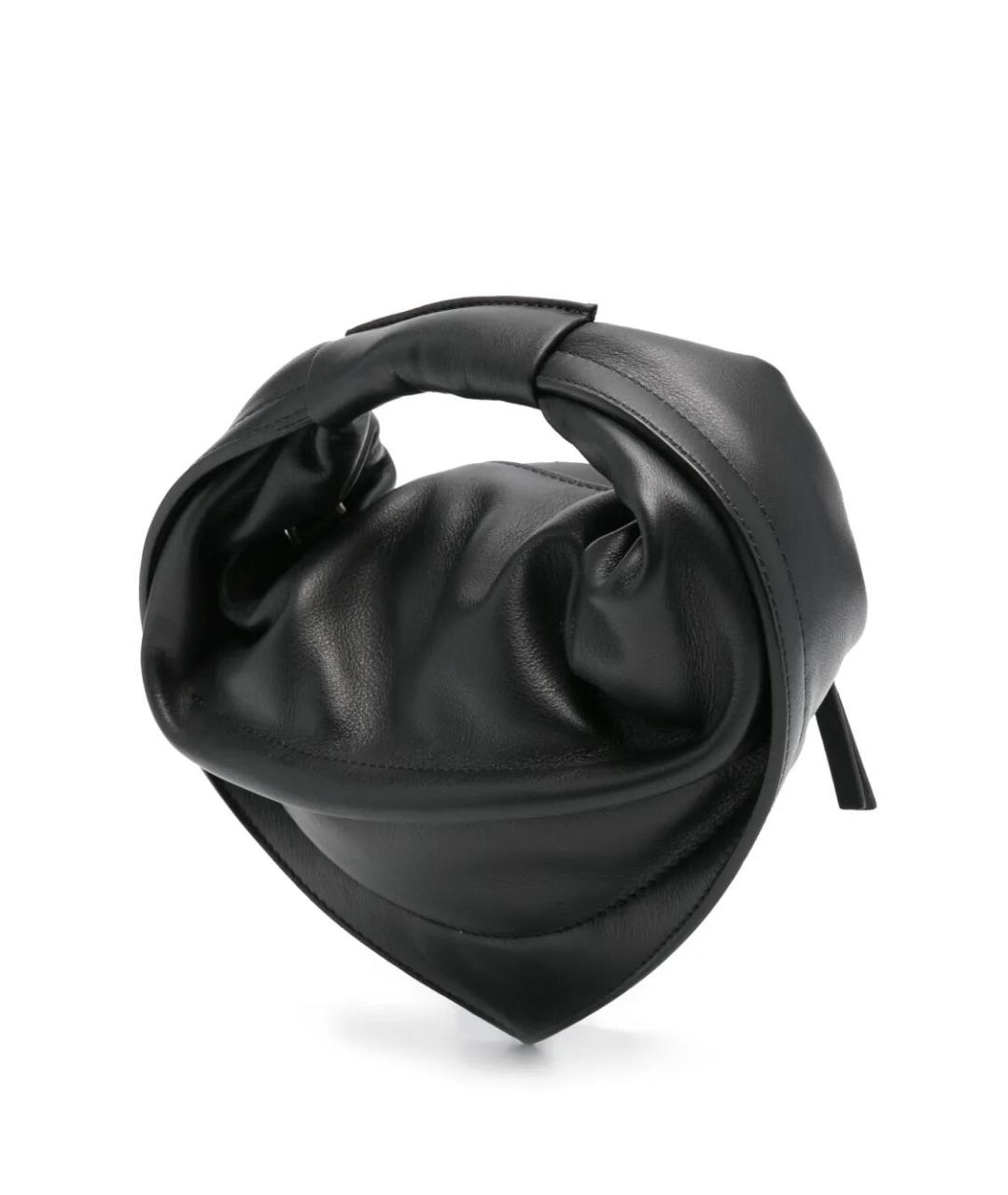 FEDERICO CINA Черная кожаная сумка тоут, фото 4