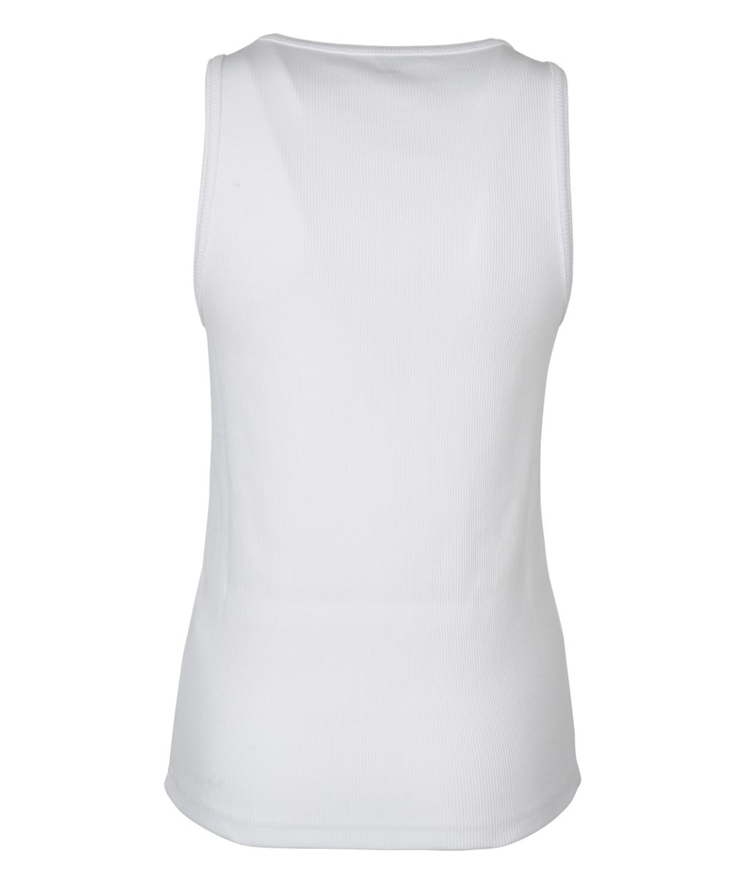 BOTTEGA VENETA Белая хлопко-эластановая майка, фото 2